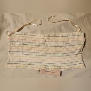 Bcbgeneration smocked tube crop top. Size Large.  Nwt